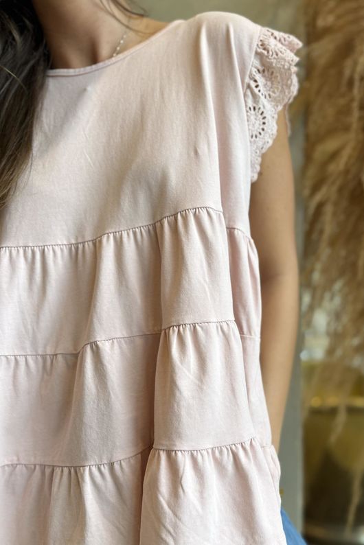 Classic Cotton Smock Tee Rose